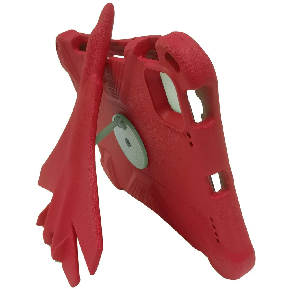 For iPad Pro 11 (2025) / 11 (2024) Case Airplane Style Kickstand EVA Tablet Cover -  Red - 5