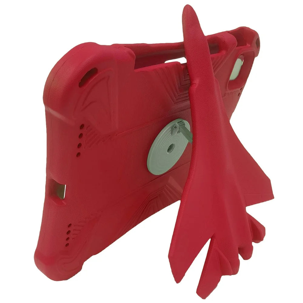 For iPad Air 11 (2026) / (2025) / (2024) Case Airplane Style Kickstand EVA Tablet Cover - Red - 6