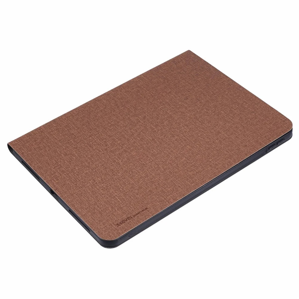 X-LEVEL Canvas Series For iPad Air 11 (2026) / (2025) / (2024) Case Cloth Texture Full Protection Leather Tablet Cover - Brown - 4