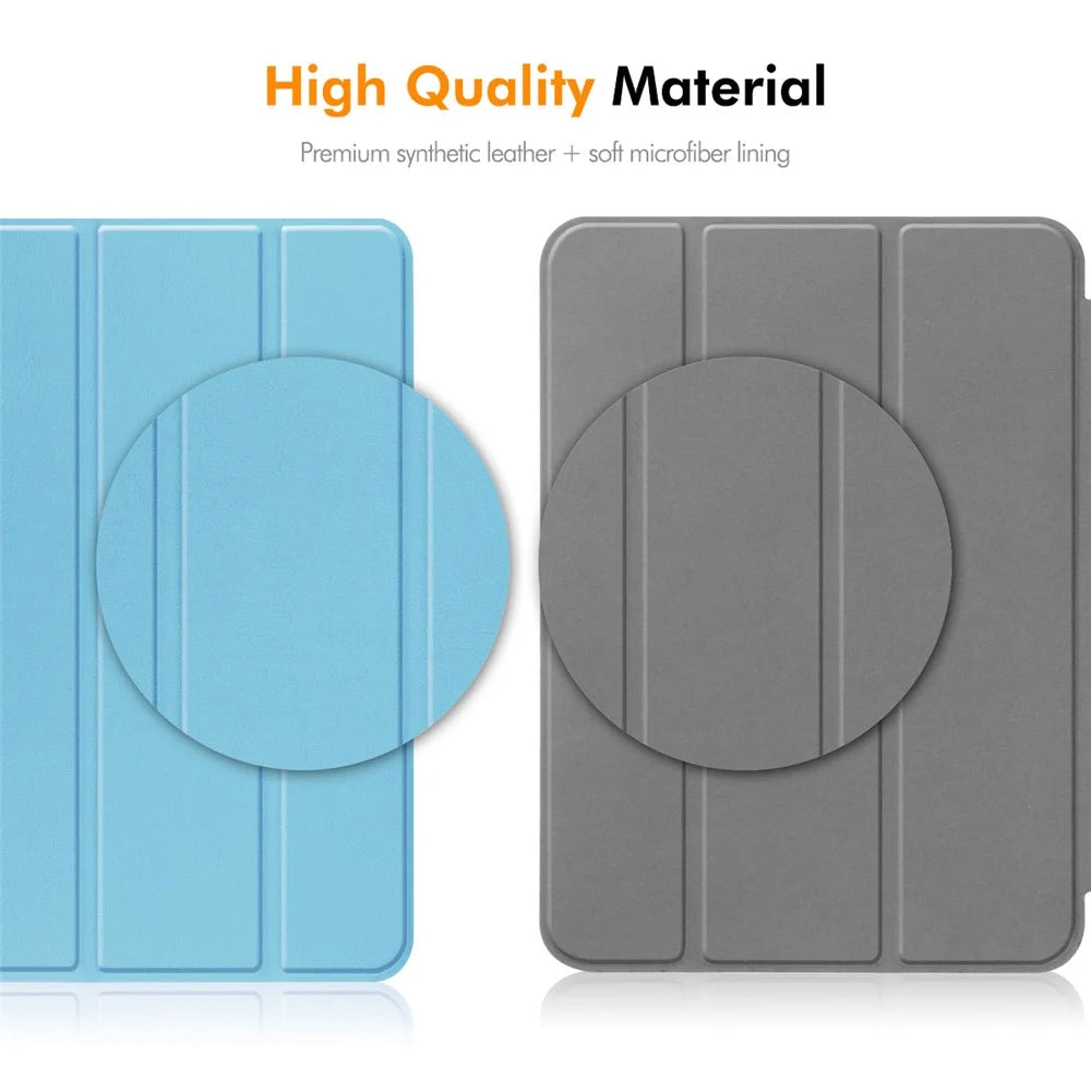 ENKAY HAT PRINCE For iPad Pro 11 (2025) / 11 (2024) Tri-Fold Stand Tablet Case PU Leather+TPU Smart Cover with Pencil Holder - Baby Blue - 6