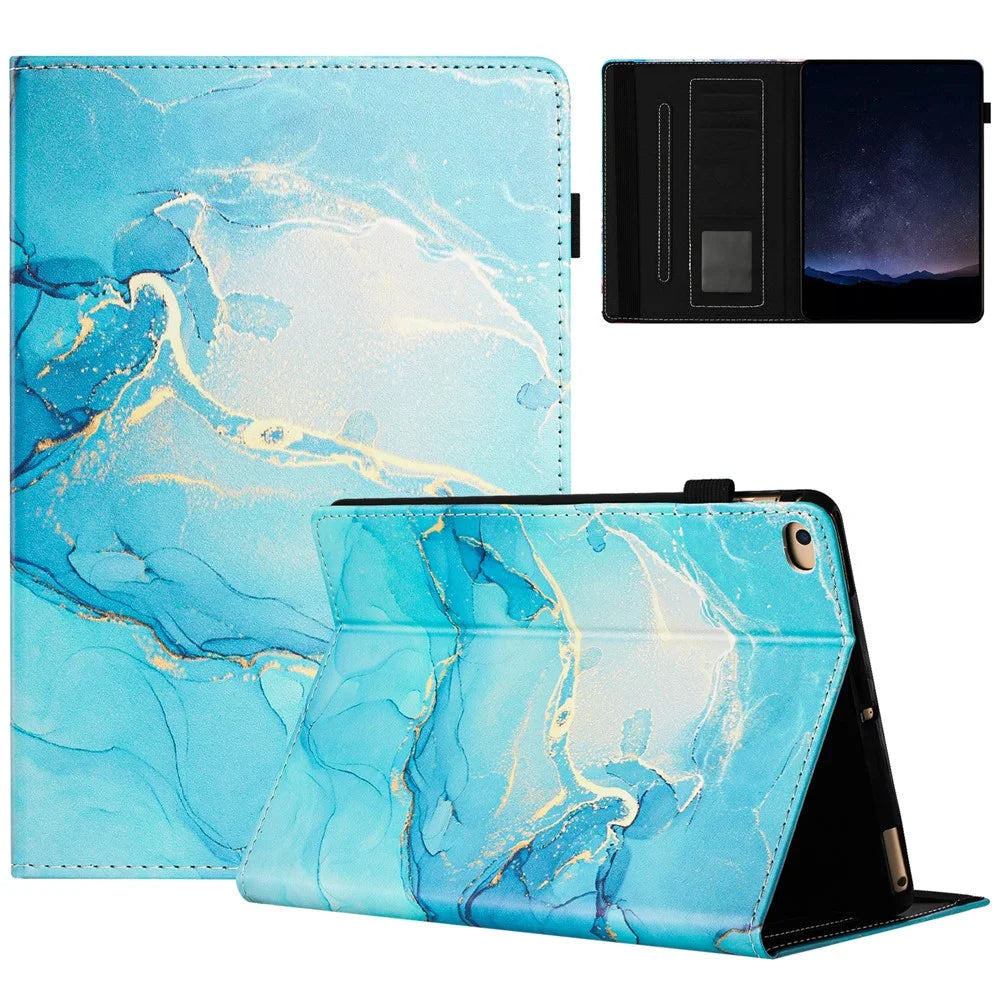 For iPad Mini / Mini 2 / mini 3 / mini 4 / mini (2019) 7.9 inch Case Marble Leather Cover with Pencil Holder, Auto Wake / Sleep - Green - 1