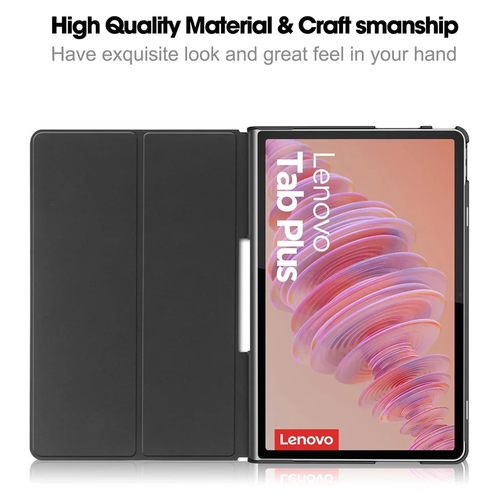 For Lenovo Tab Plus Stand Case Pattern Print Leather Tablet Cover - Cat - 2