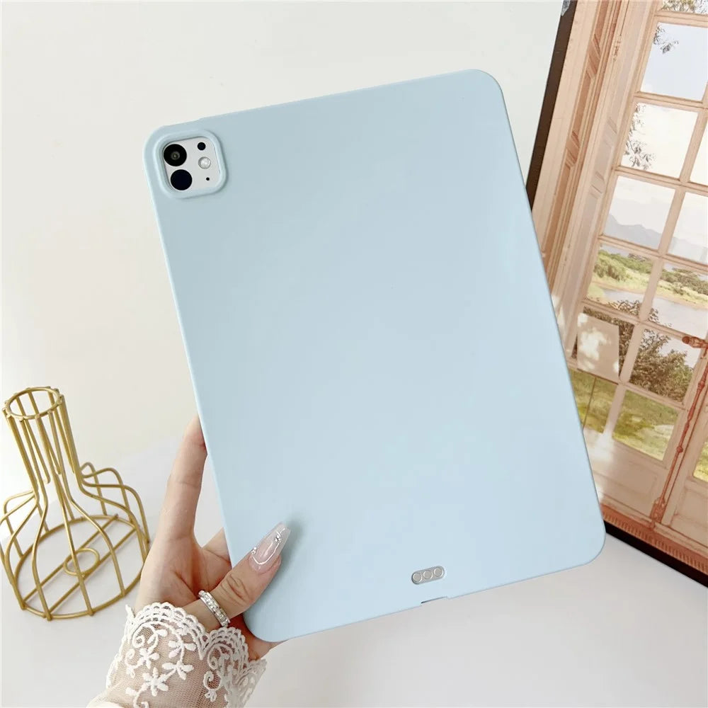 For iPad Pro 11 (2025) / 11 (2024) Case Skin-Touch Soft TPU Tablet Protective Cover - Baby Blue - 2