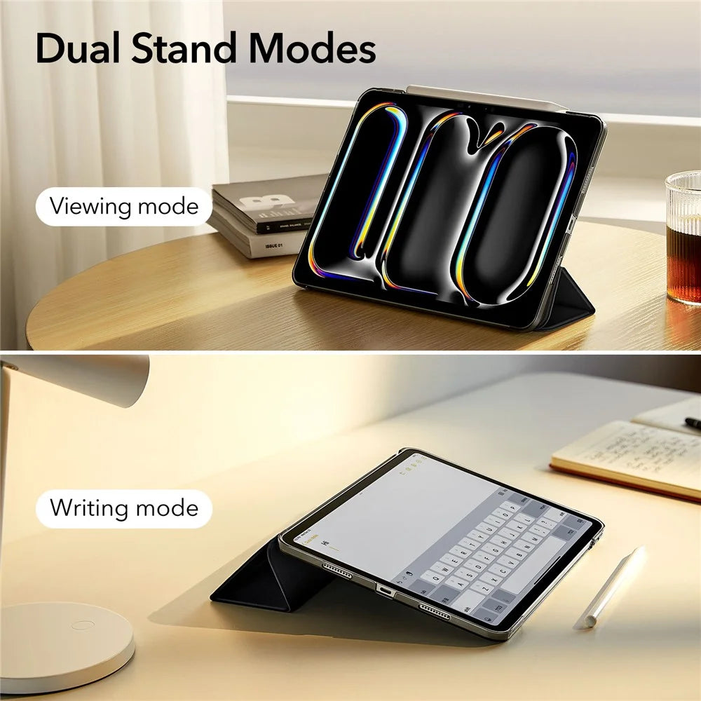 ESR Ascend Trifold Series for iPad Pro 11 (2025) / 11 (2024) Leather Case Trifold Stand Auto Wake / Sleep Cover - Frosted Black - 4