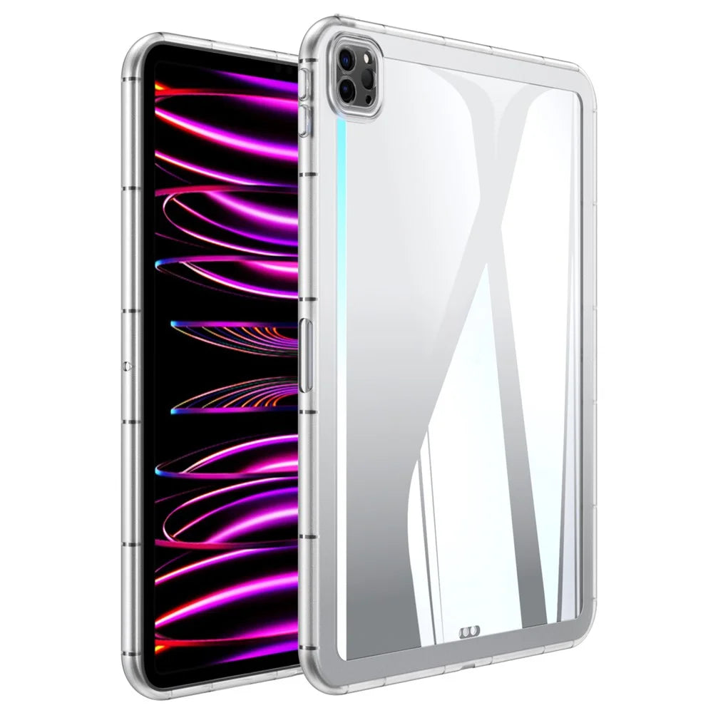 For iPad Pro 13 (2025) / 13 (2024) Case TPU Transparent Back Protective Tablet Cover - Transparent - 1
