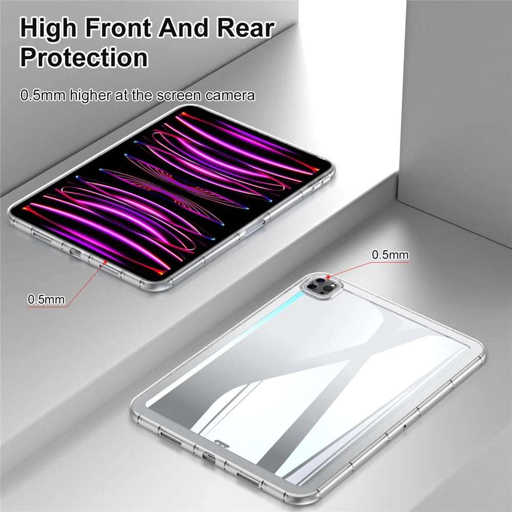 For iPad Pro 11 (2025) / 11 (2024) Case Transparent TPU Anti-Scratch Tablet Cover - Transparent - 2