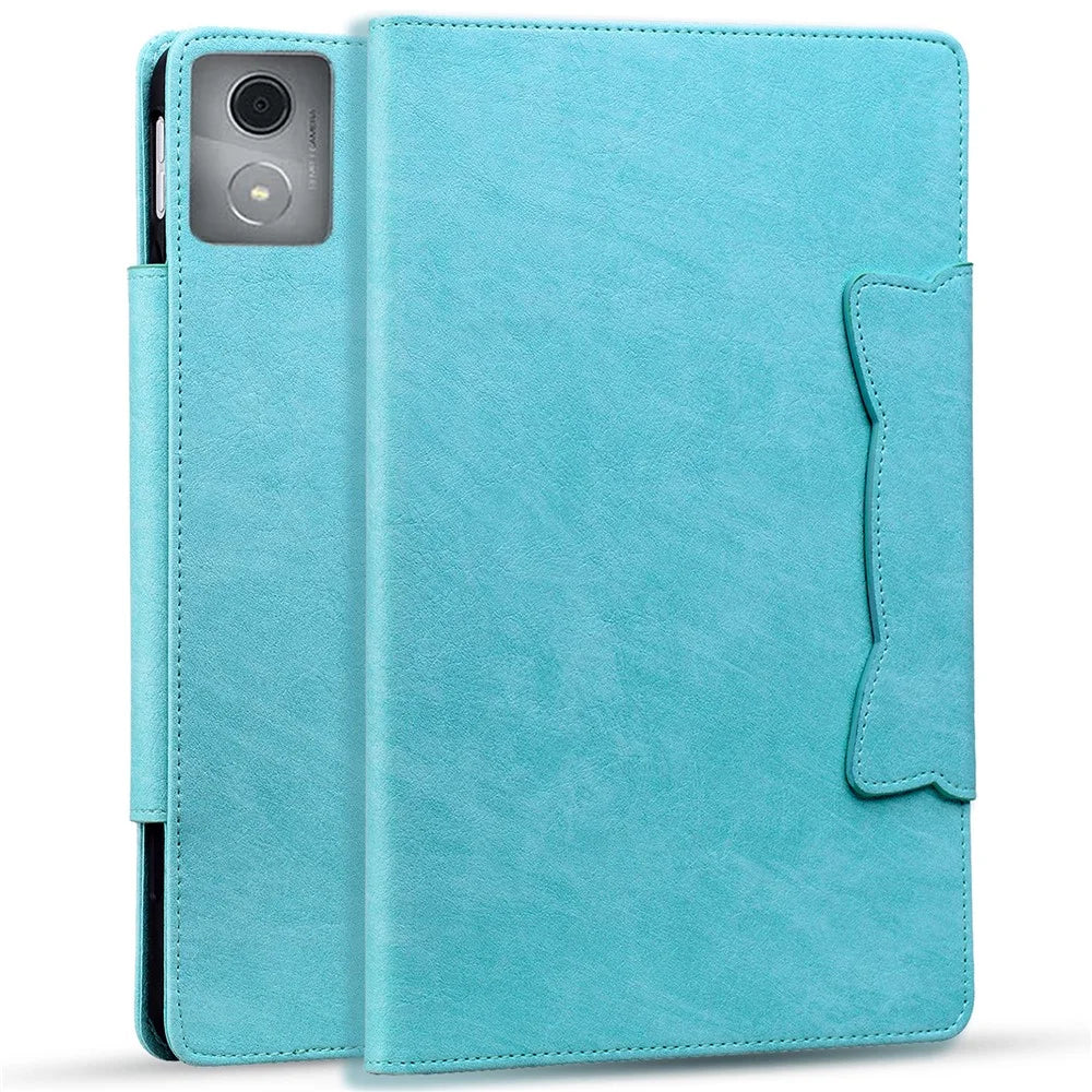 For Lenovo Tab M11 Plus / Tab K11 Plus Case Stand PU Leather Tablet Cover Cat Buckle Closure - Sky Blue - 6