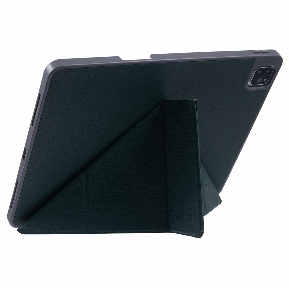 MUTURAL For iPad Air 13 (2026) / (2025) / (2024) / Pro 12.9 (2022) / (2021) / (2020) / (2018) Case Smart Leather Tablet Cover Origami Stand - Green - 3