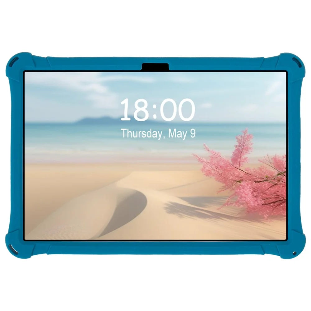 For Samsung Galaxy Tab A9+ X216 Case Cartoon Design Rotatable Kickstand Silicone Tablet Cover - Green - 5