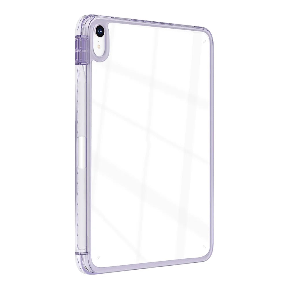 For iPad Air 13 (2026) / (2025) / (2024) Case Clear TPU Tablet Protective Cover with Pen Slot - Purple - 4