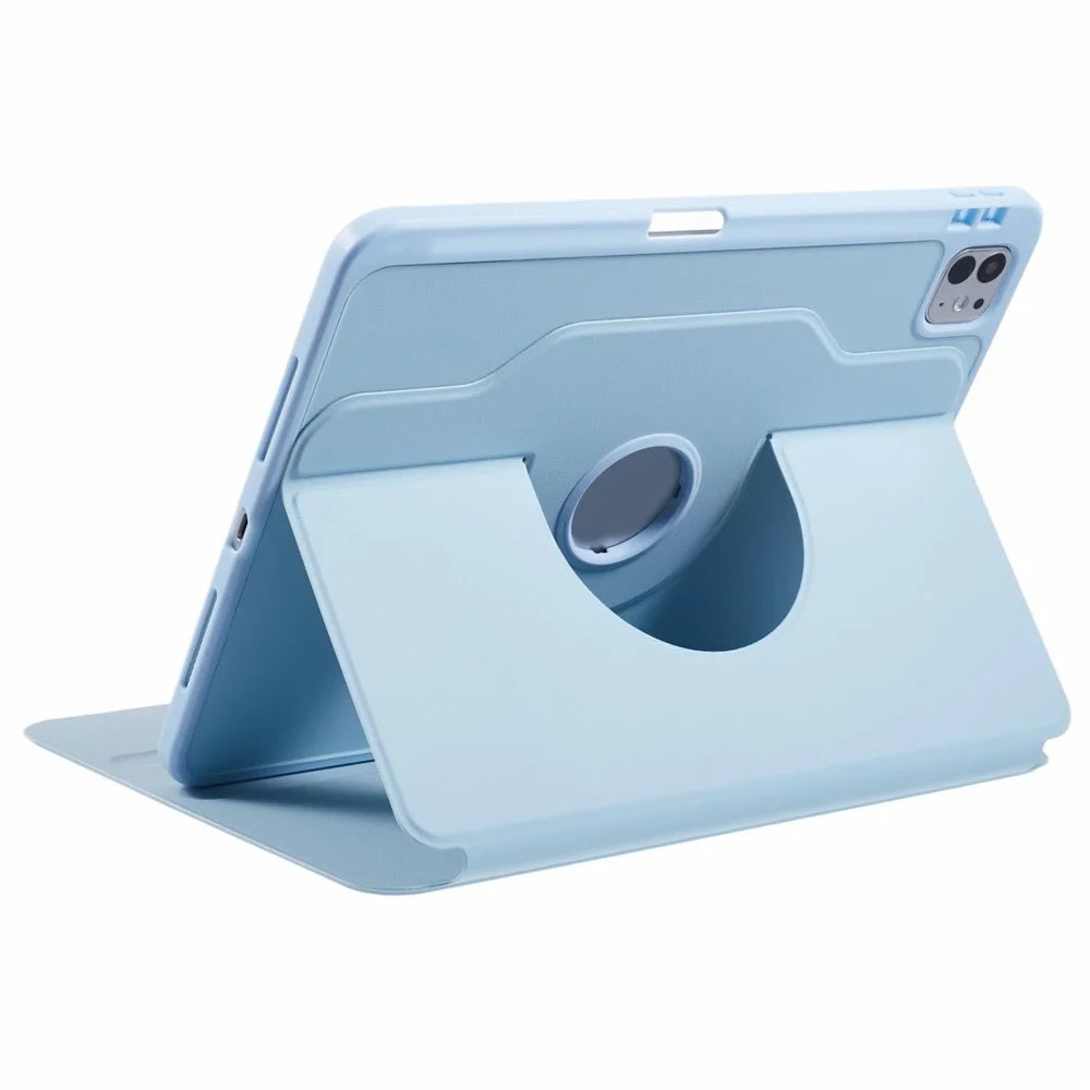 For iPad Pro 11 (2025) / 11 (2024) Case Stand Leather Tablet Cover - Blue - 2