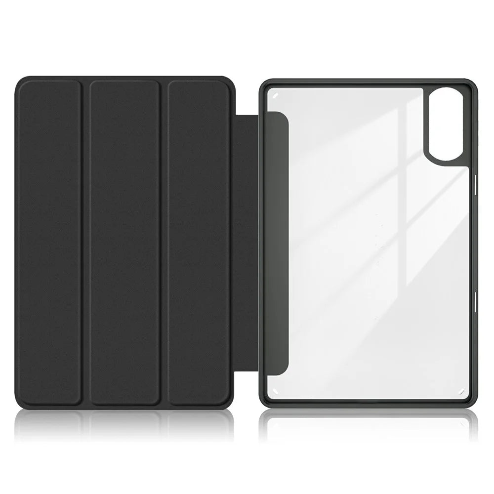For Blackview Tab 16 Pro Case Auto Sleep / Wake PU Leather Flip Tablet Cover Triple-Fold Stand - Black - 2