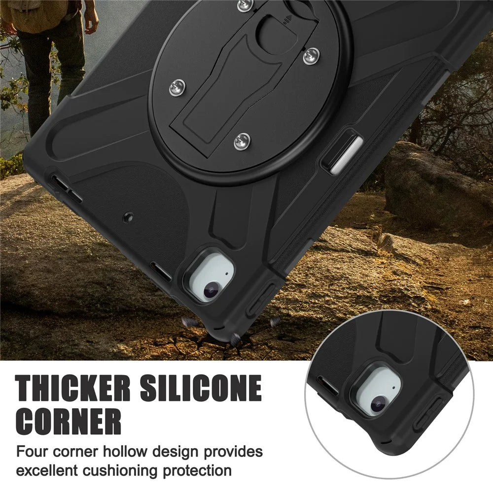 For iPad Air 13 (2026) / (2025) / (2024) / Pro 12.9 (2022) / (2021) / (2020) / (2018) Case Kickstand PC+Silicone Tablet Cover - 5