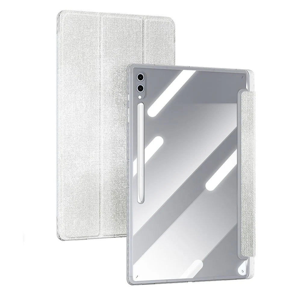 DUX DUCIS Unid Series For Samsung Galaxy Tab S10 Ultra / S9 Ultra / S8 Ultra Case TPU+PC+Leather Clear Tablet Cover - Light Green - 2