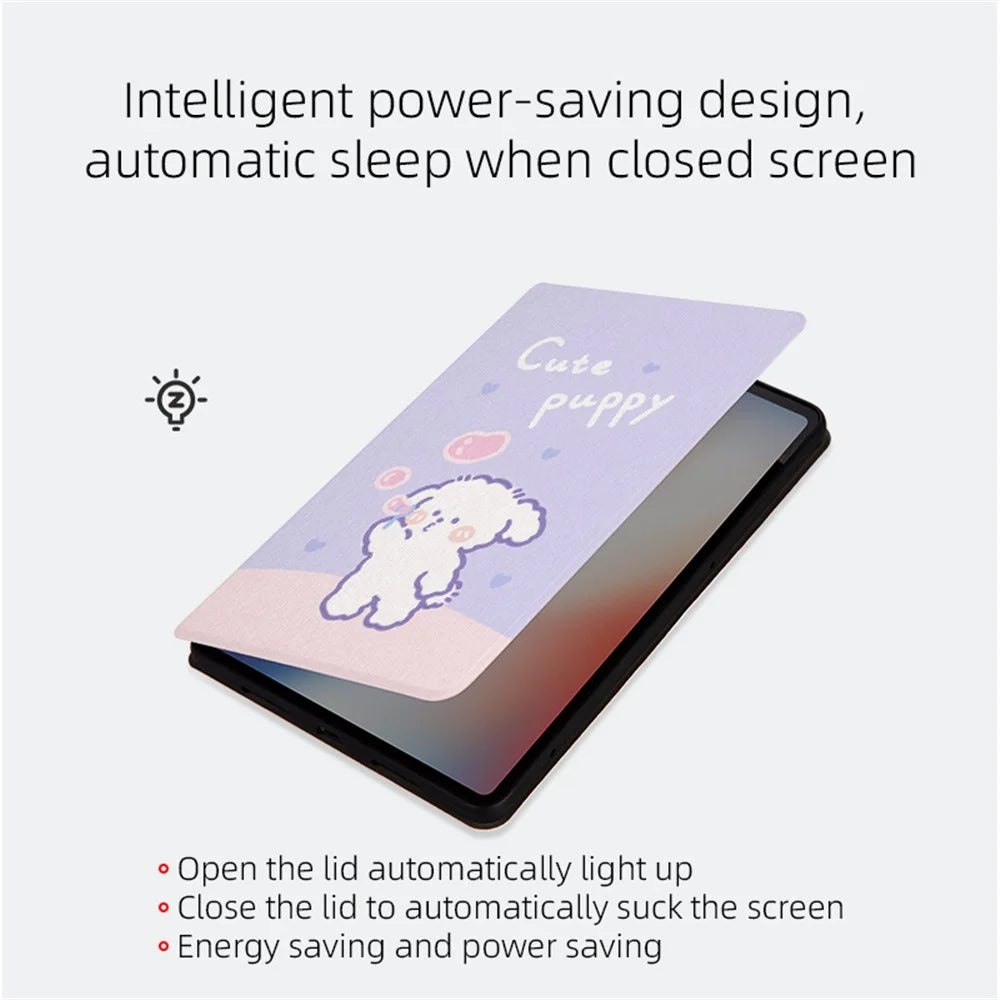 For Lenovo Pad Pro 11.5-inch Protective Case with Auto Wake/Sleep Cartoon Pattern Printed PU Leather Cover Tablet Stand Case - Space Rabbit - 2