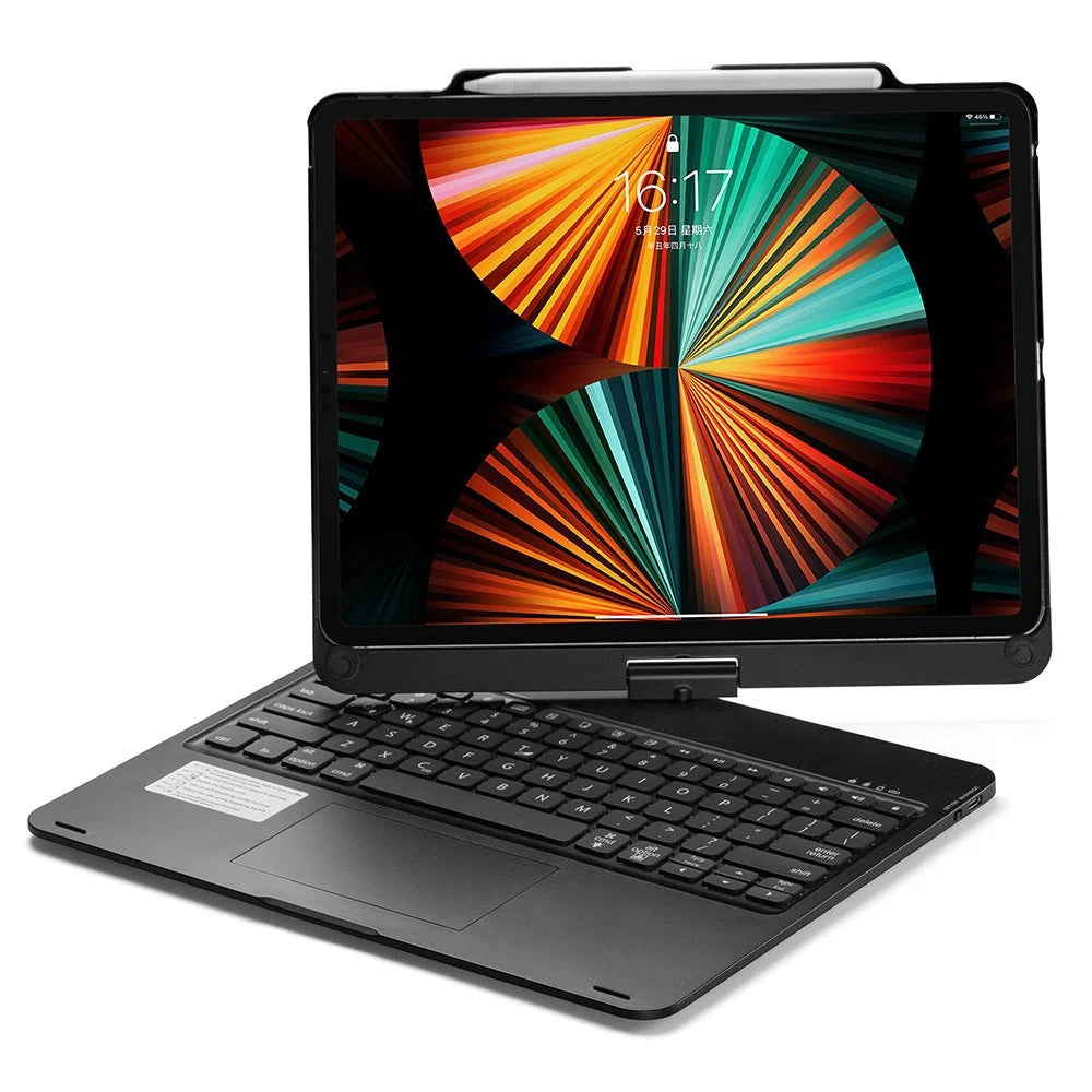 Trackpad Backlight Keyboard for iPad Air 13 (2026) / (2025) / (2024) / Pro 12.9 (2022) / (2021) / (2020) / (2018) Tablet Case - Black - 1