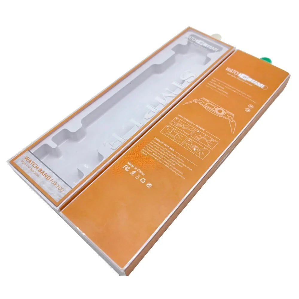 Universal Pull-Out Box Watch Strap Case Watchband Packaging Box, Size: 21.5 x 5.5 x 1.8cm - Orange - 1