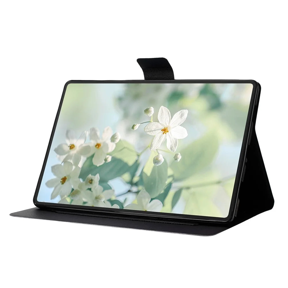 For Lenovo Tab P11 Gen 2 TB-350 Case Pattern Printed Stand Litchi Texture Leather Tablet Cover with Card Slots - Block - 2