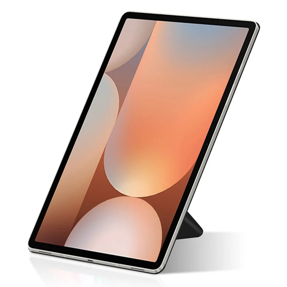 For Samsung Galaxy Tab S10+ / S9+ Case Origami Stand PU Leather Magnetic Tablet Cover - Black - 5