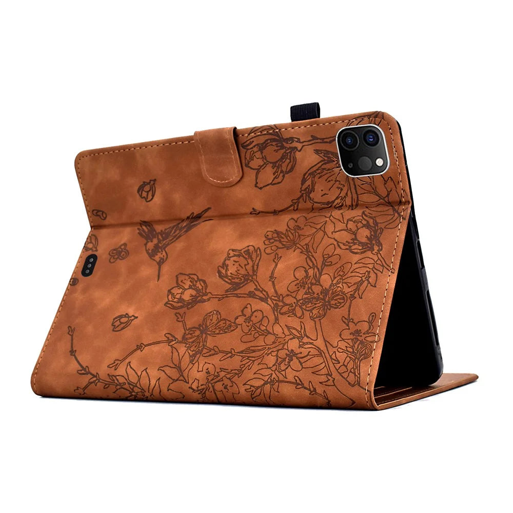 For iPad Air 11 (2026) / (2025) / (2024) / Air (2022) / (2020) / iPad Pro 11 (2022) / (2021) / (2020) / (2018) Case Card Holder Leather Tablet Cover - Brown - 4