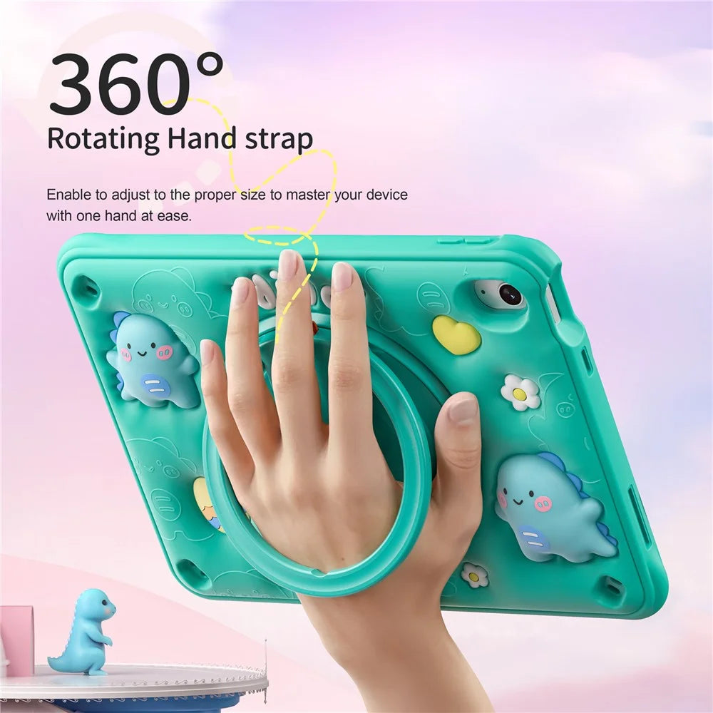 For iPad (2025) / 10.9 (2022) Case Kickstand PC+Silicone+TPU Tablet Cover - 5