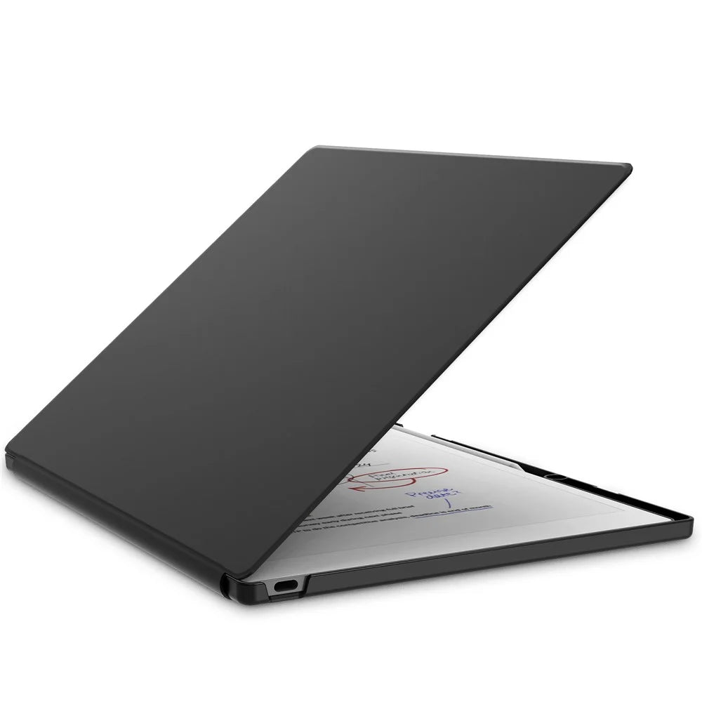 For Remarkable Paper Pro Case Book Style PC+PU Leather Tablet Cover with Pen Holder Auto Wake  /  Sleep - Black - 2