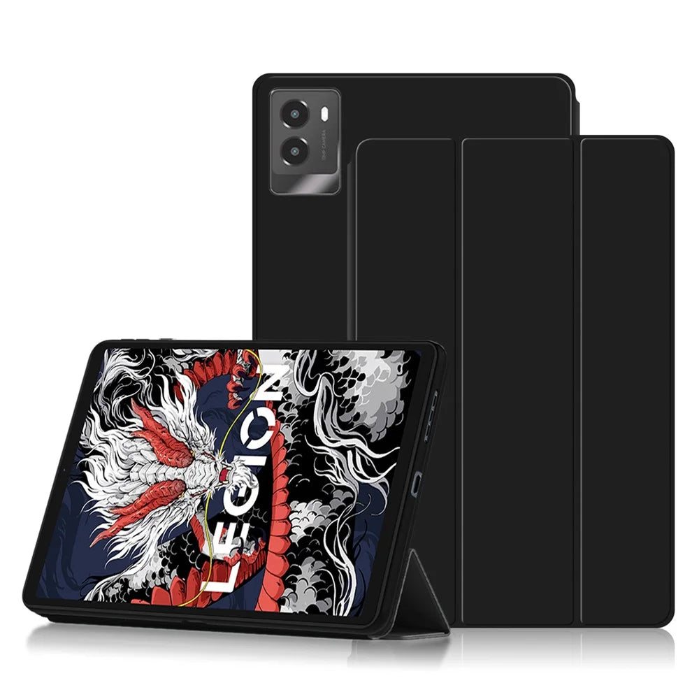 For Lenovo Legion Y700 (2024) Case PU Leather TPU Back Trifold Stand Tablet Cover Auto Wake / Sleep - 1