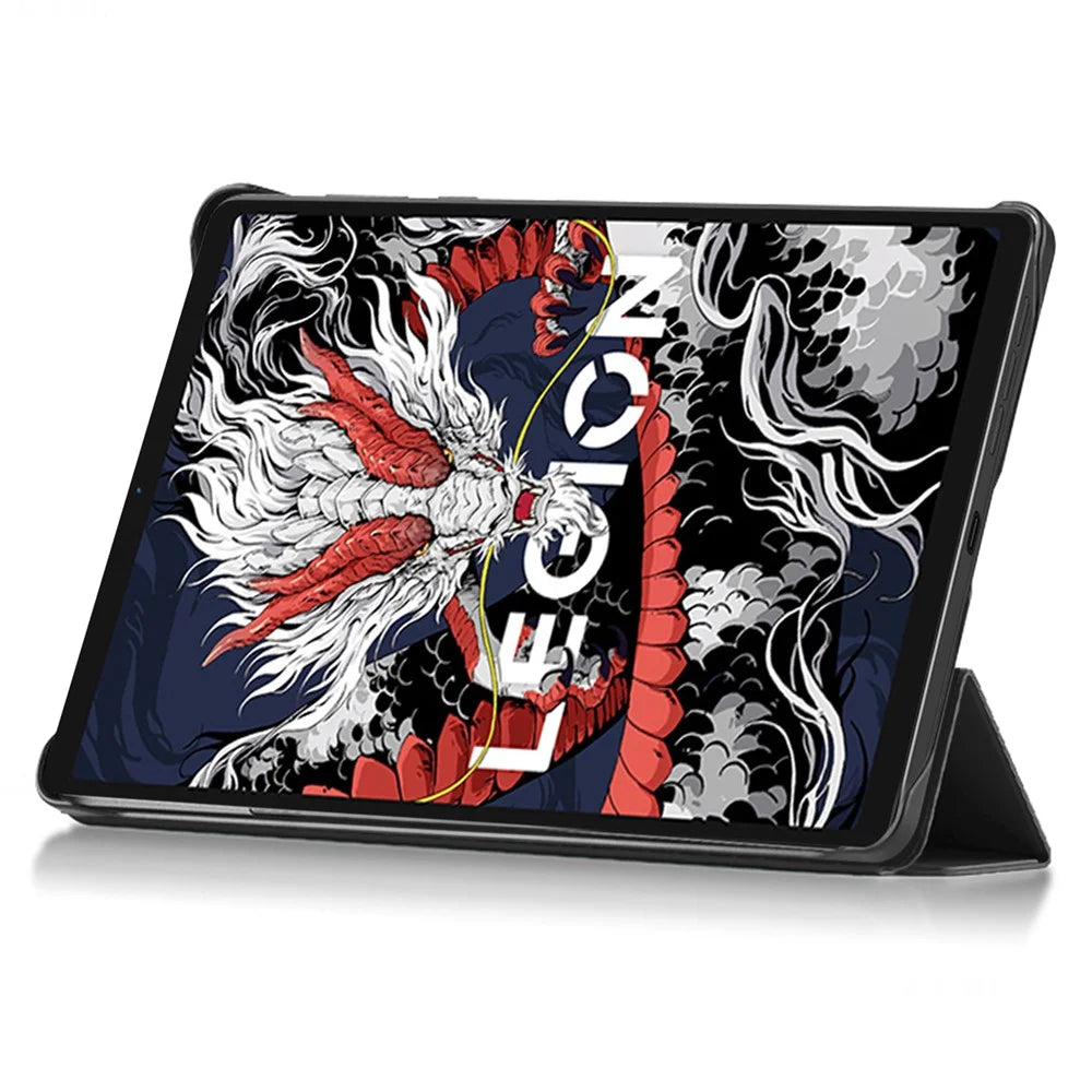 For Lenovo Legion Y700 (2024) Tablet Case Trifold Stand Leather+PC Hollow Back Cover Auto Wake / Sleep - 3