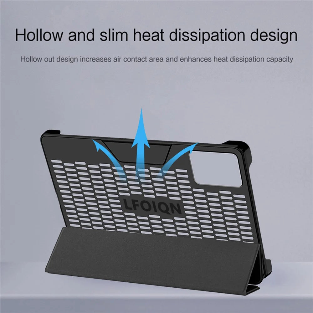 For Lenovo Legion Y700 (2024) Tablet Case Trifold Stand Leather+PC Hollow Back Cover Auto Wake / Sleep - 5