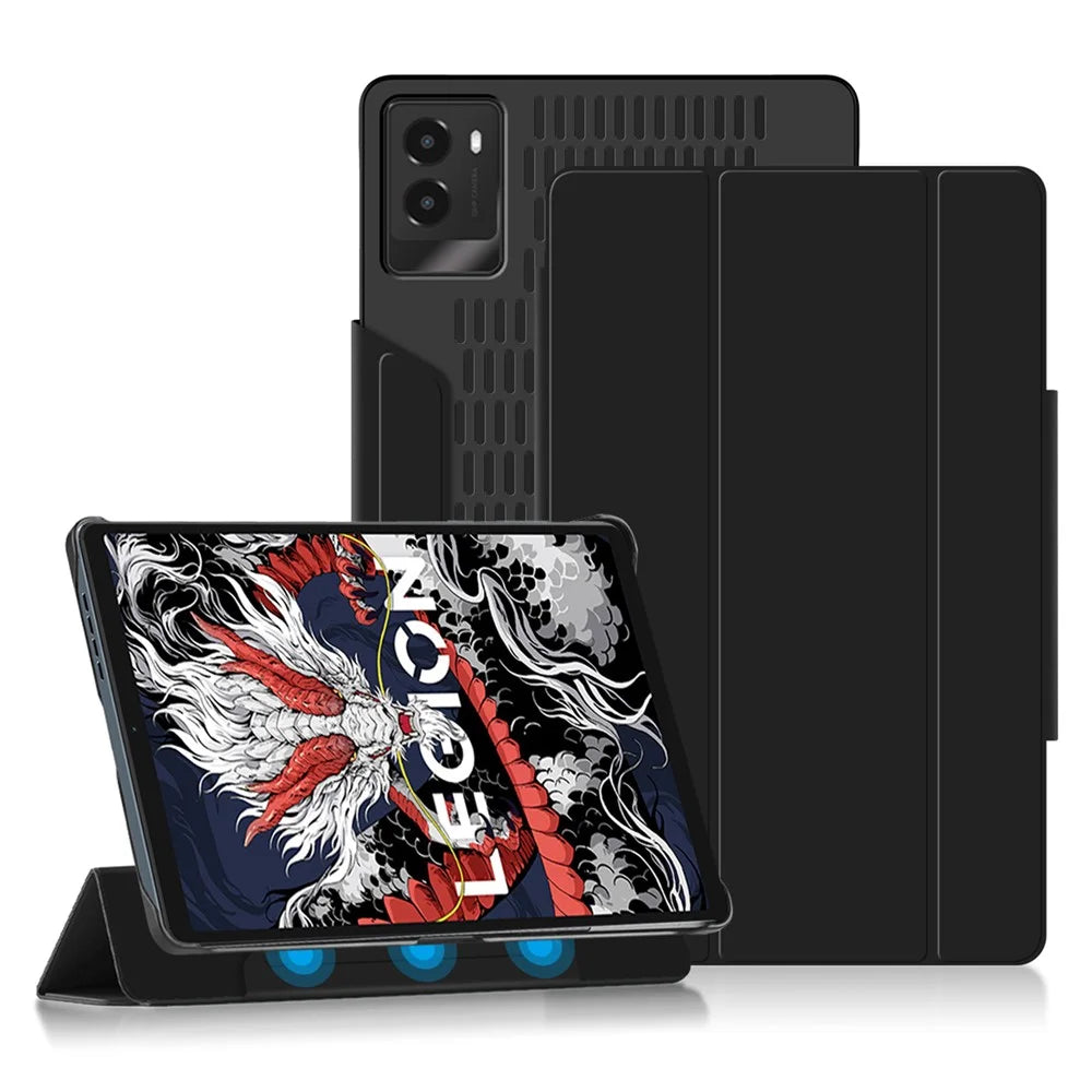 For Lenovo Legion Y700 (2024) Case Trifold Stand Detachable Magnetic Leather Tablet Cover - 1