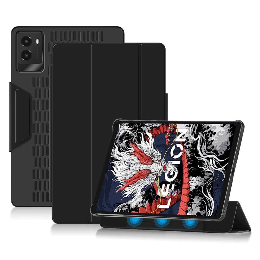 For Lenovo Legion Y700 (2024) Case Trifold Stand Detachable Magnetic Leather Tablet Cover - 2