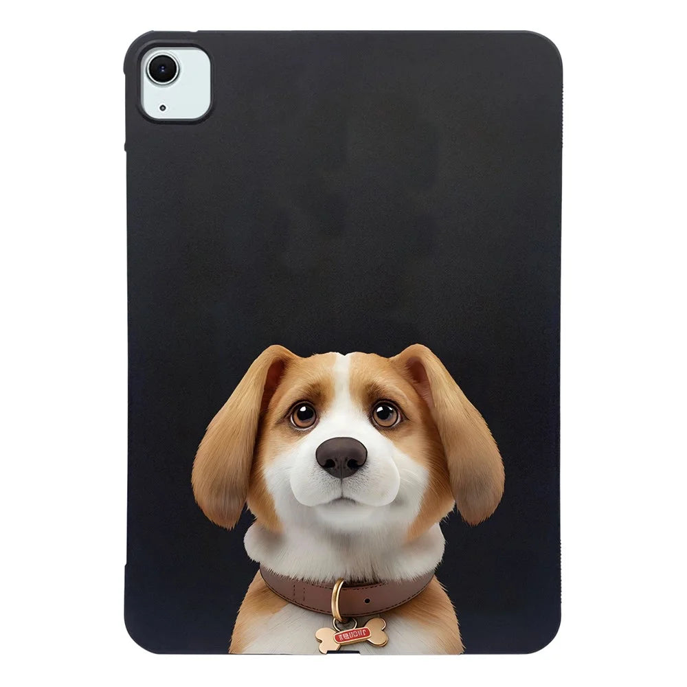 For iPad Air 13 (2026) / (2025) / (2024) Case Pattern Printing Slim TPU Tablet Protective Cover - Harrier Beagle - 1