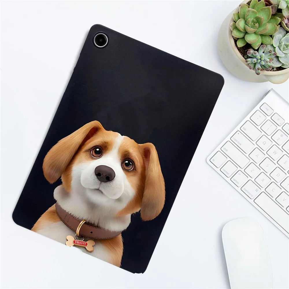 For Samsung Galaxy Tab A9+ Case Pattern Printing Slim TPU Tablet Protective Cover - Harrier Beagle - 5