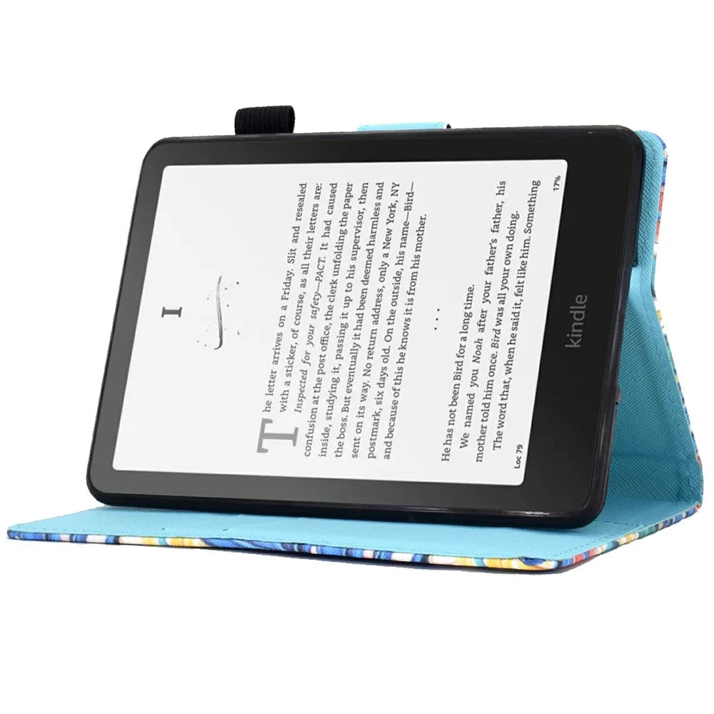 For Amazon Kindle Paperwhite (2024) Case Card Holder Stand Pattern Printing Leather Cover - Bird - 3