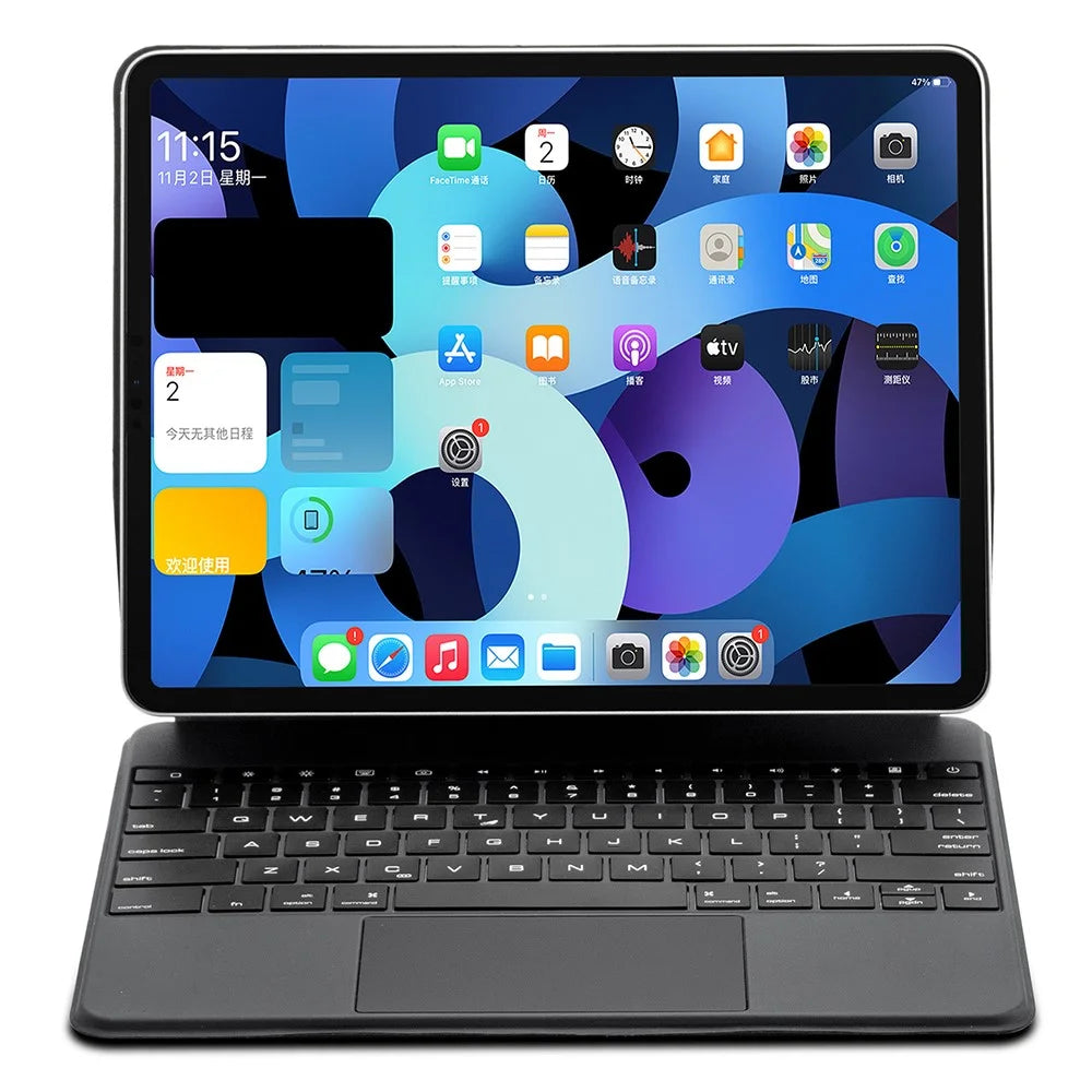 SP02 Bluetooth-Compatible Keyboard for iPad Air 13 (2026) / (2025) / (2024) / Pro 12.9 (2022) / (2021) / (2020) / (2018) Magnetic Keyboard Case - Black Grey - 4