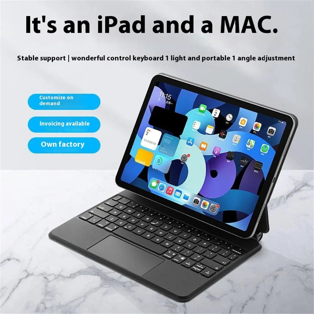 SP01-P11 Bluetooth-Compatible Keyboard for iPad Air 11 (2026) / (2025) / (2024) / Air (2022) / (2020) / iPad Pro 11 (2022) / (2021) / (2020) / (2018) - Black - 4
