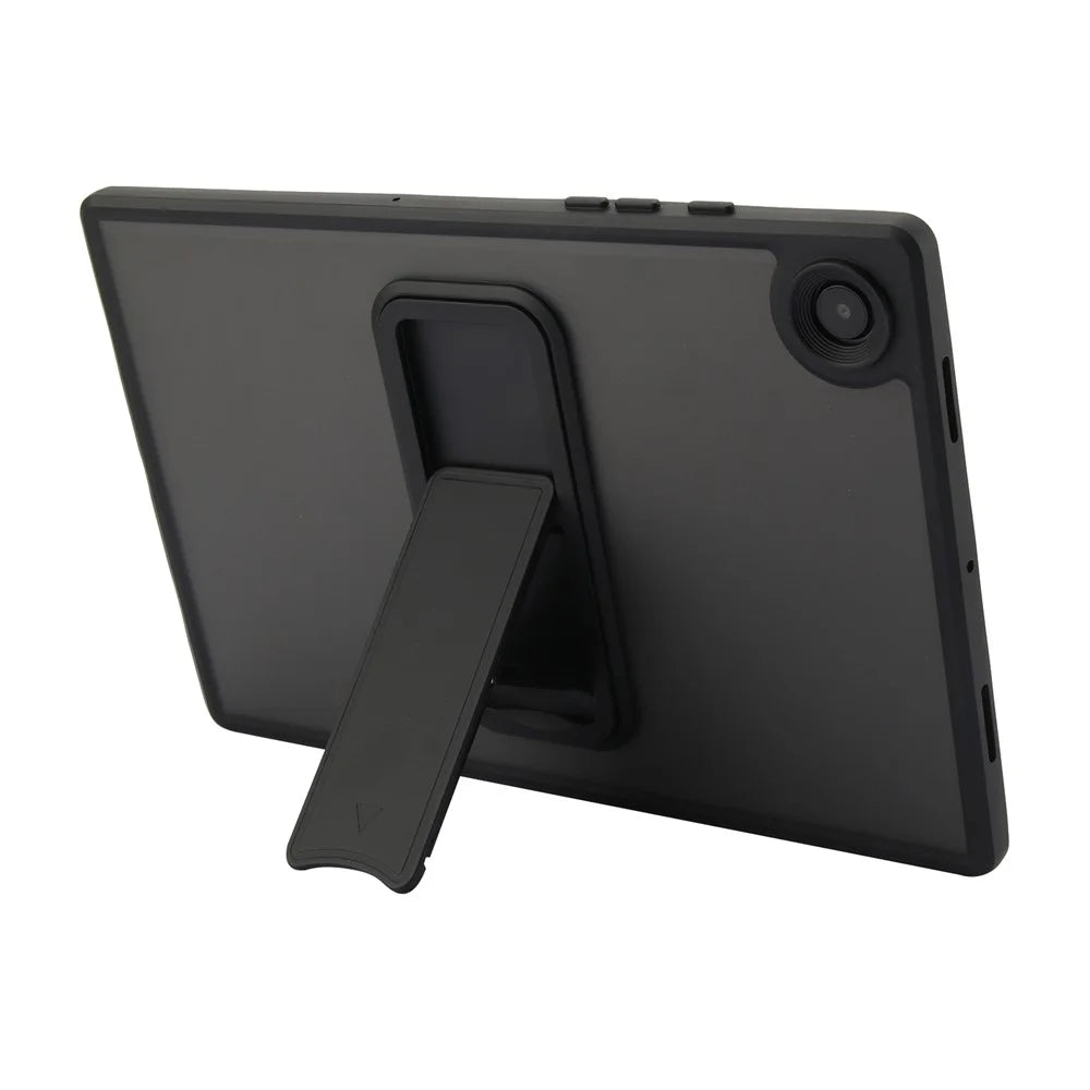 For Samsung Galaxy Tab A8 10.5 (2022) / (2021) Case with Kickstand TPU + PC Skin-Touch Tablet Cover - Black - 2