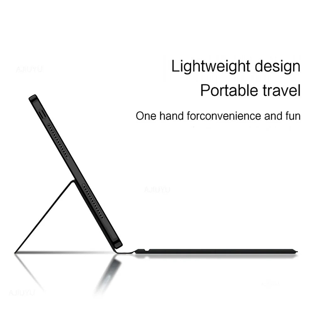 For Honor Pad V9 Leather Case + Touchpad Bluetooth-compatible Keyboard with Backlit - 4