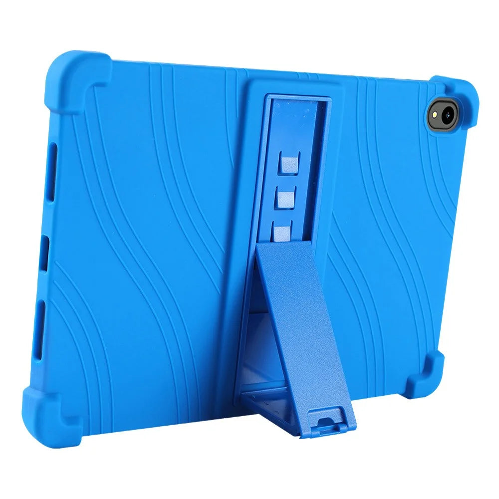 For Walmart Onn 11 inch Tablet Pro (2024) Silicone Case with Kickstand Rugged Protective Cover - Dark Blue - 3