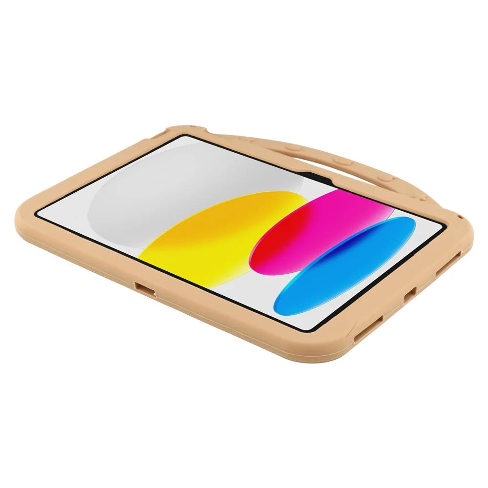 For iPad (2025) / 10.9 (2022) Silicone Case with Handle 360 Degree Rotating Kickstand Protective Cover Capybara Pattern - 7