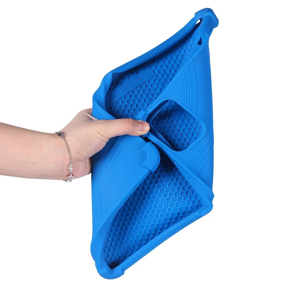 For Teclast T60AI / Doogee T36 Silicone Case with Kickstand Rugged Protective Cover - Dark Blue - 4