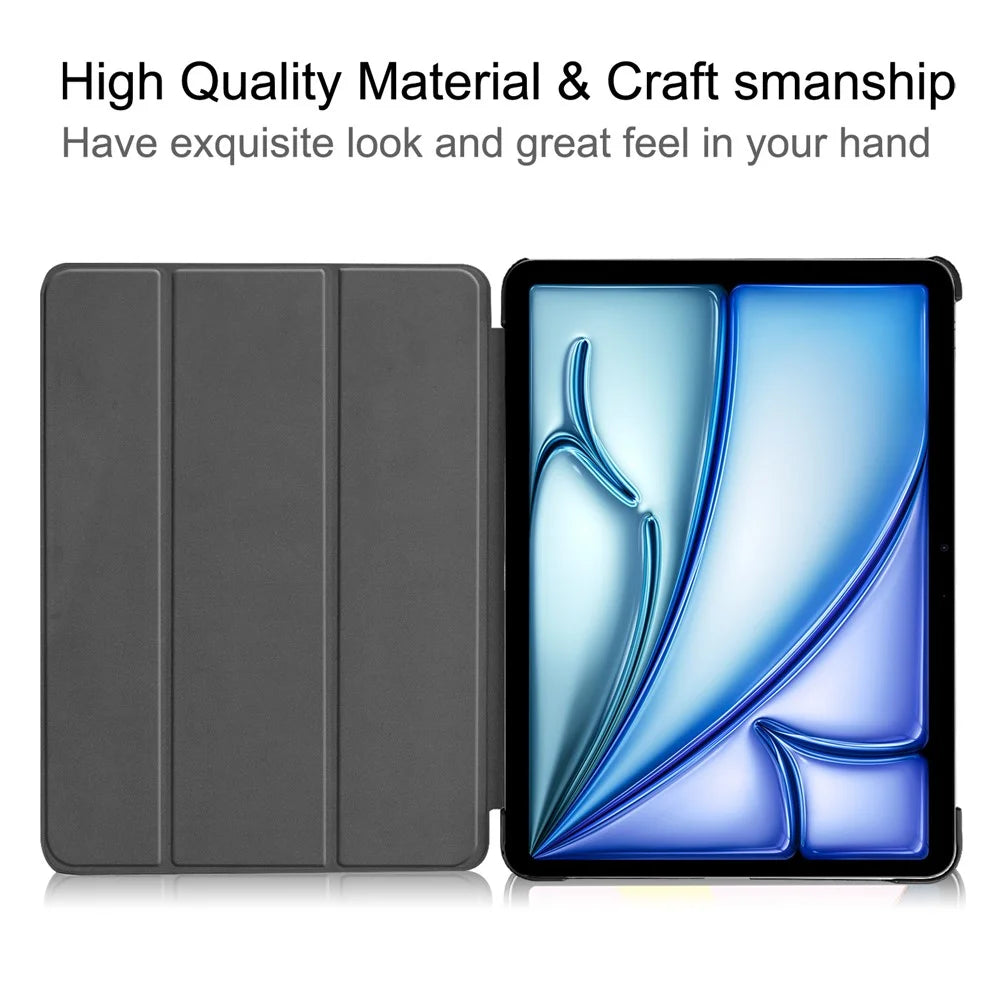 For iPad Air 13 (2026) / (2025) / (2024) Case Anti-Drop Leather Stand Tablet Cover - Rose Gold - 2