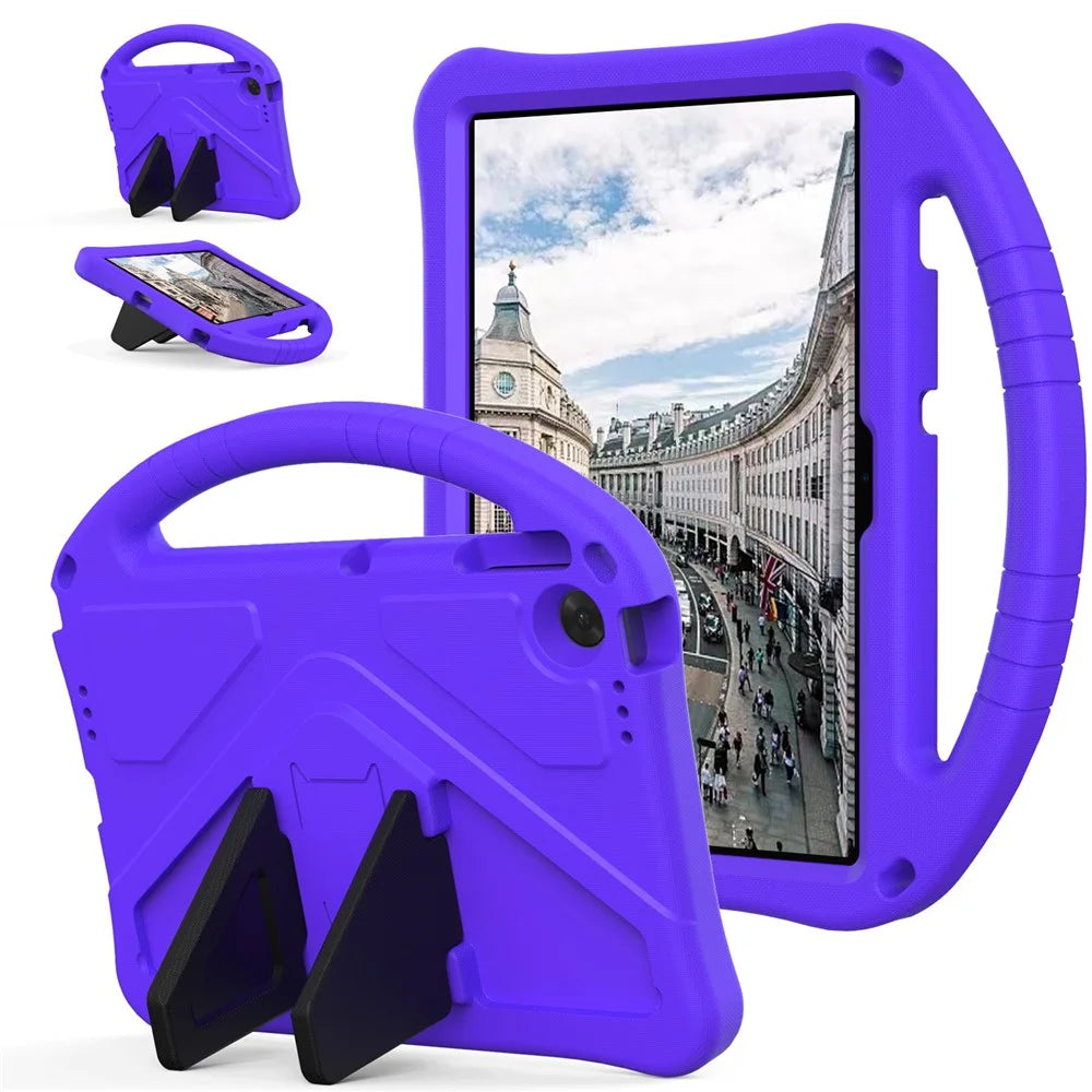 For Lenovo Tab TB311FU Case EVA Tablet Cover with Handle Kickstand Children Friendly - Purple - 1