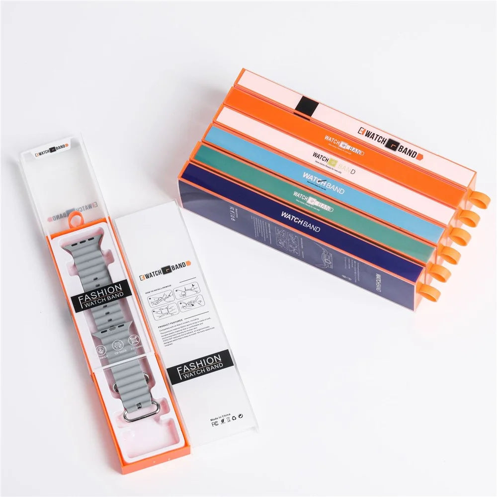 100 PCS Watch Band Packaging Box Pull Out Style Short D2 215 x 55 x 18 mm For Fashion Accessories Storage - Orange  /  White - 2