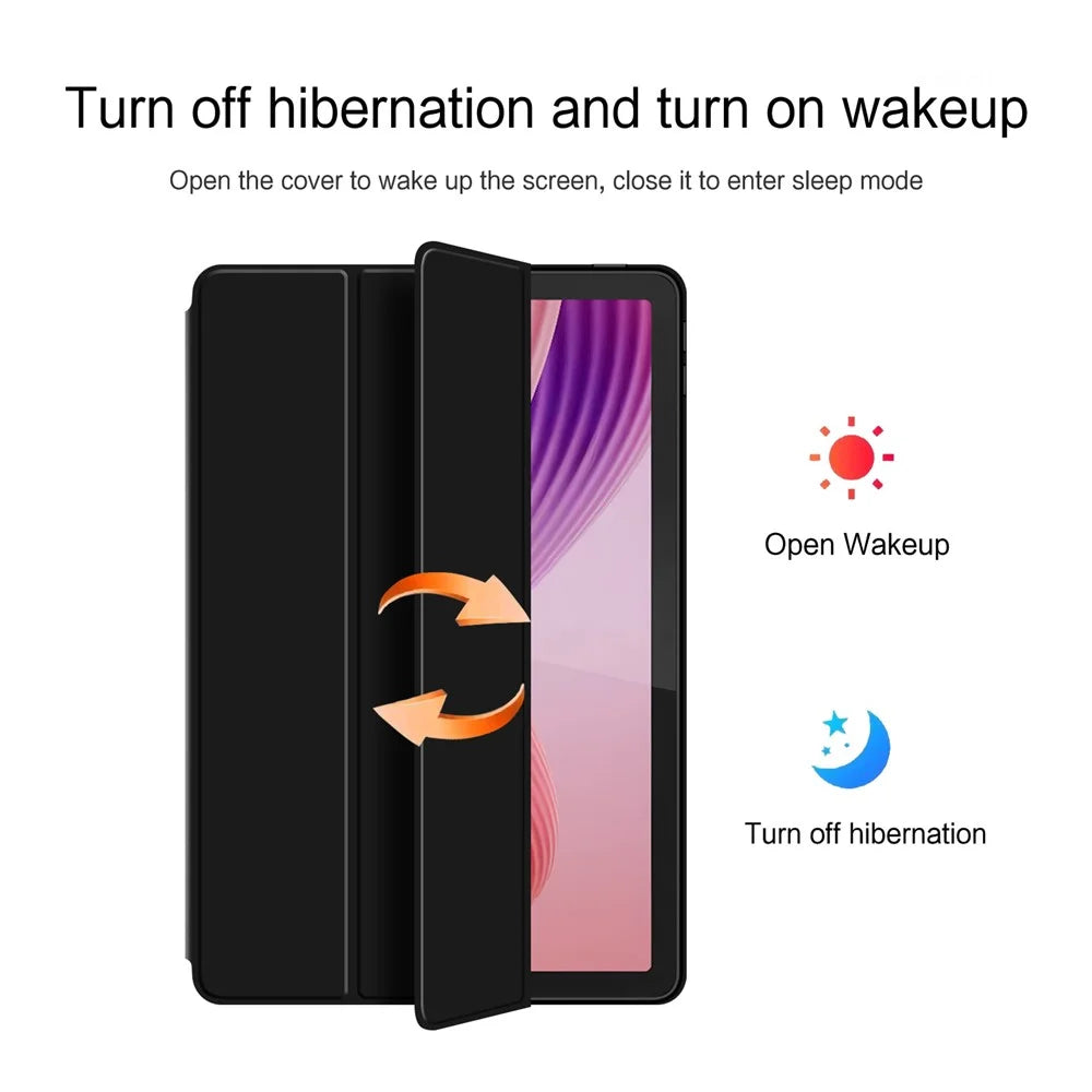 For Lenovo Tab 10.1 (2025) Case PU Leather TPU Back Trifold Stand Tablet Cover - 5