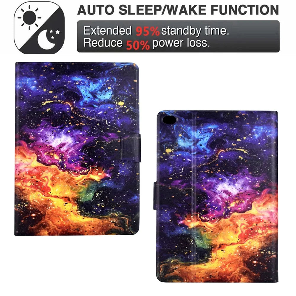 Stand Case for iPad mini (2019) 7.9 inch / 4 / 3 / 2 / Mini Pattern Printing Tablet Leather Cover with Auto Wake / Sleep - Nebula - 5