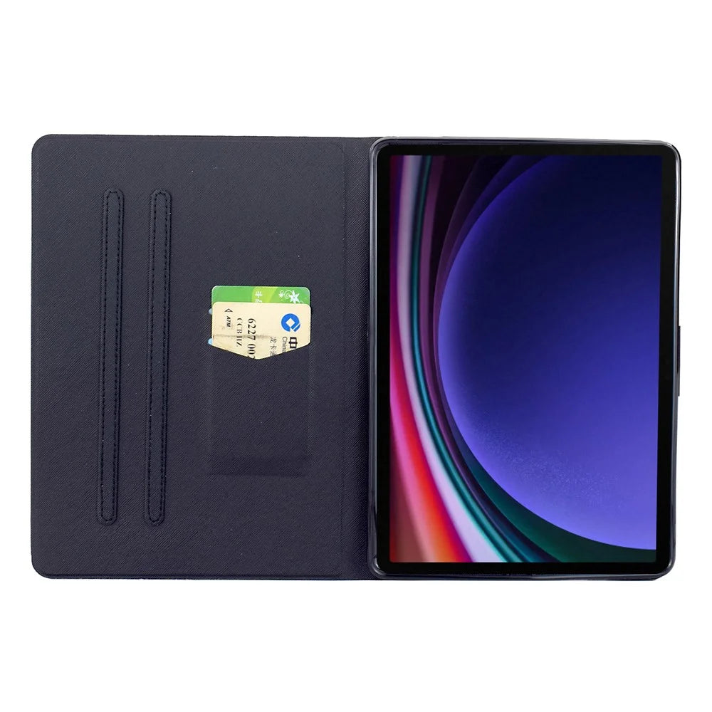 Stand Case for Samsung Galaxy Tab S9 / S9 FE Pattern Printing Tablet Leather Cover with Auto Wake / Sleep - Dog - 2