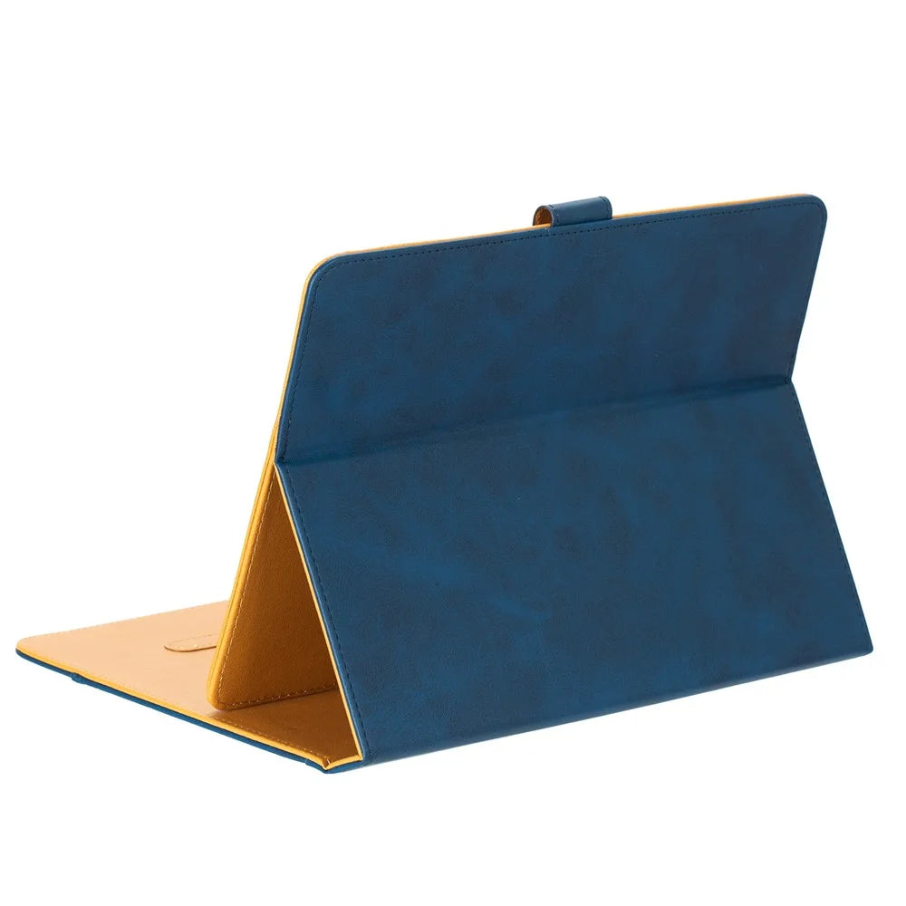 Universal 11 - 12.4 inch Case Dual Color Cowhide Texture Stand Leather Tablet Cover - Blue - 3
