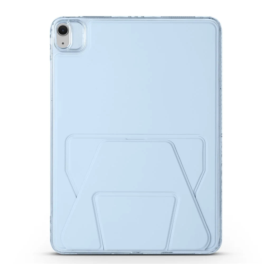 For iPad Air 13 (2026) / (2025) / (2024) Case TPU PU Leather Kickstand Tablet Cover with Lens Frames - Blue - 2