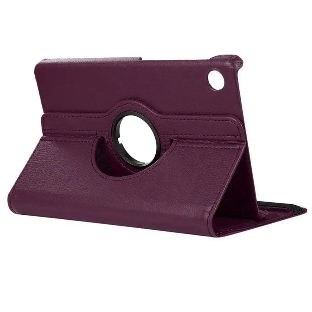 ENKAY HAT PRINCE For Samsung Galaxy Tab A9+ Tablet Case   Litchi Texture PU Leather Cover Stand - Dark Purple - 2